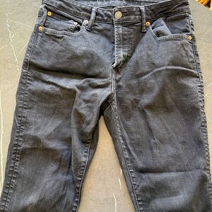 Men black jeans athletic skinny jeans